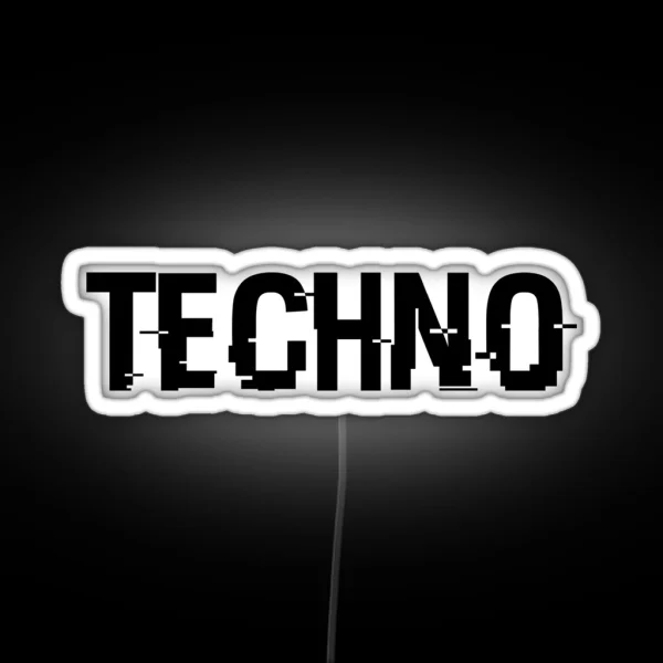 TECHNO Festival Techno Music Raver Gift RGB Neon Sign