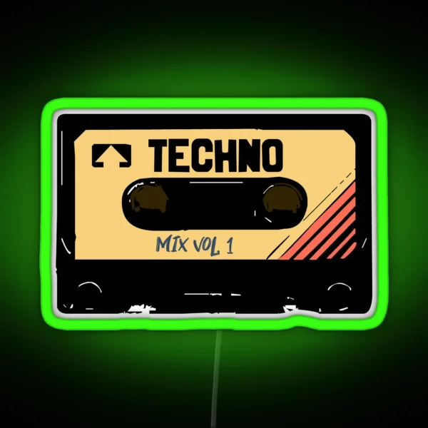 Techno Music RGB Neon Sign