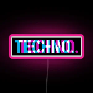 Techno RGB Neon Sign