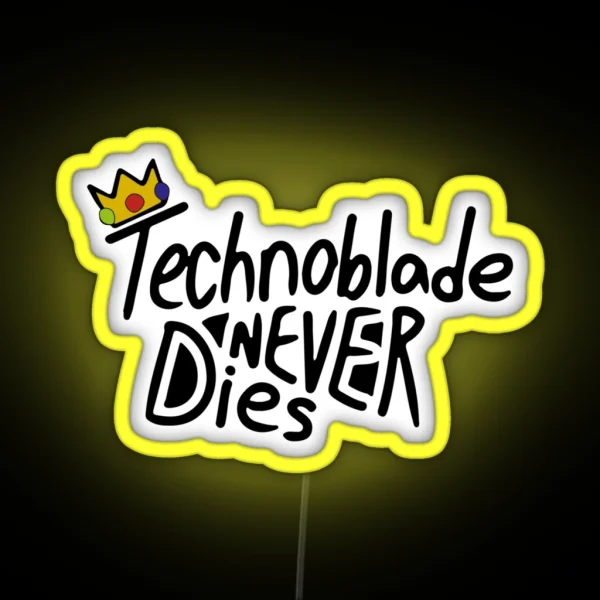 Technoblade Never Dies RGB Neon Sign