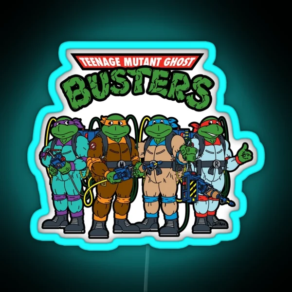Teenage Mutant Ghost Busters RGB Neon Sign