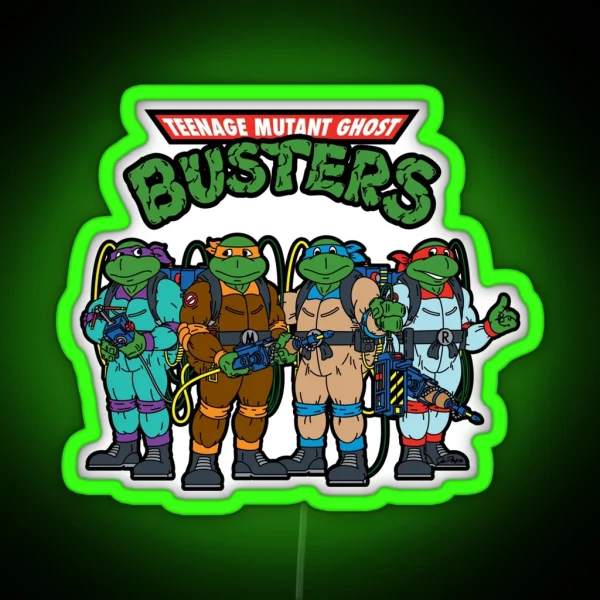 Teenage Mutant Ghost Busters RGB Neon Sign