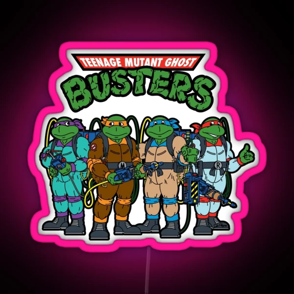 Teenage Mutant Ghost Busters RGB Neon Sign