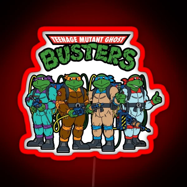 Teenage Mutant Ghost Busters RGB Neon Sign