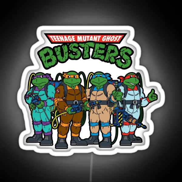 Teenage Mutant Ghost Busters RGB Neon Sign