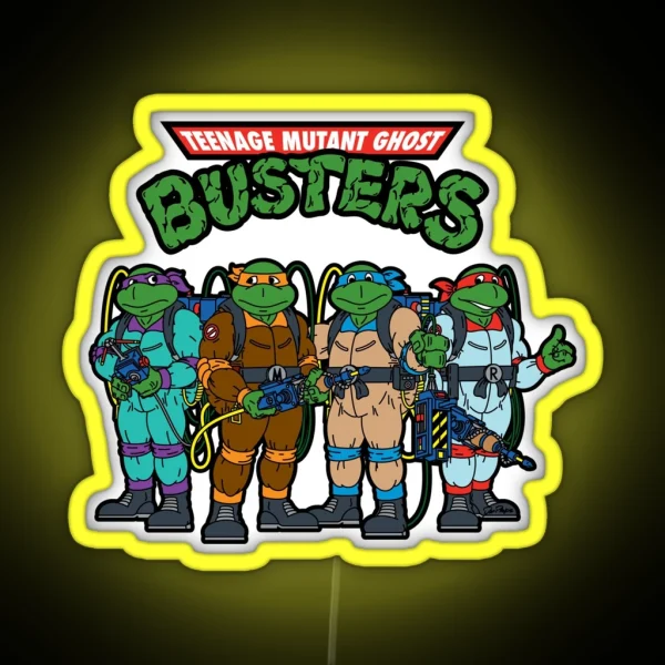 Teenage Mutant Ghost Busters RGB Neon Sign