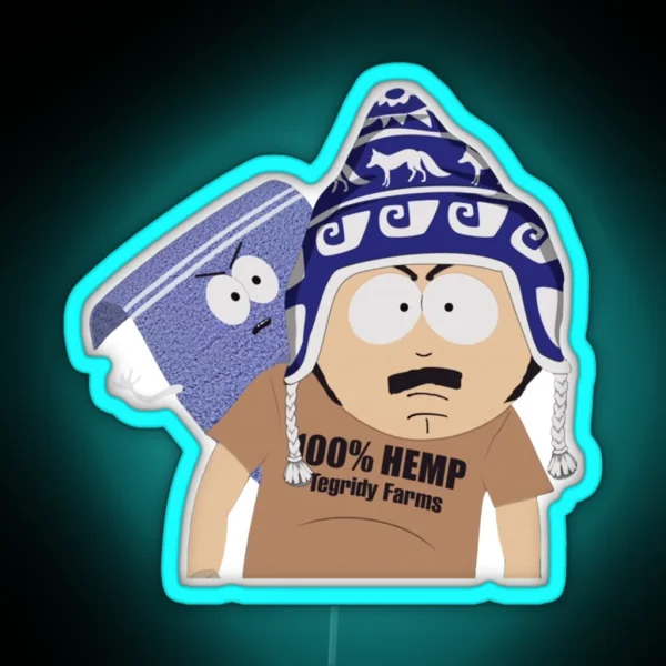 Tegridy Farms Randy Marsh And Towelle RGB Neon Sign