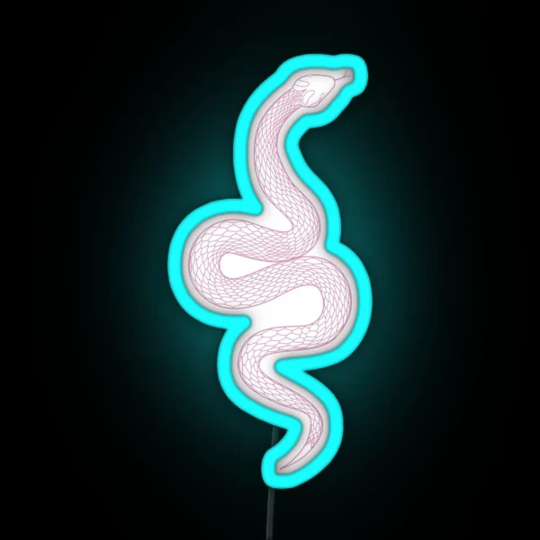 Tell Me Snake Illustration RGB Neon Sign