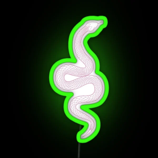 Tell Me Snake Illustration RGB Neon Sign