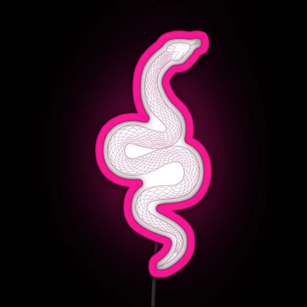 Tell Me Snake Illustration RGB Neon Sign