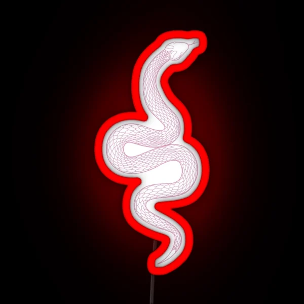 Tell Me Snake Illustration RGB Neon Sign
