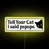Customizable RGB LED neon sign for cat lovers home decor
