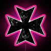 Vibrant Templar Crusader inspired grunge style RGB neon light art display