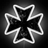 Vibrant Templar Crusader themed grunge design with RGB neon light accents.