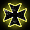Unique, Handmade LED Neon Sign with RGB Color Changing Templar Crusader Grunge Artwork