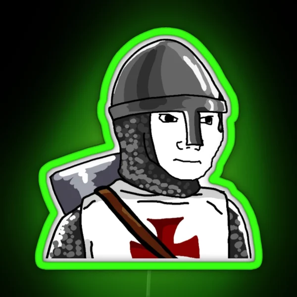 Templar Wojak RGB Neon Sign