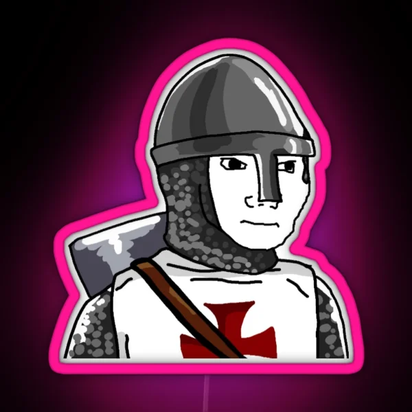Templar Wojak RGB Neon Sign