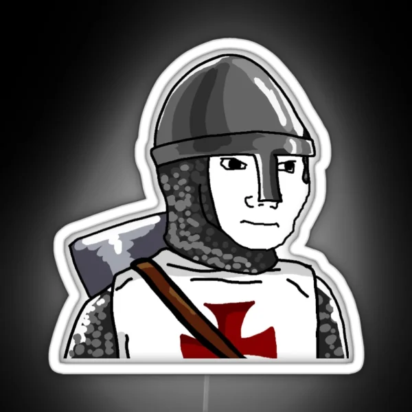 Templar Wojak RGB Neon Sign