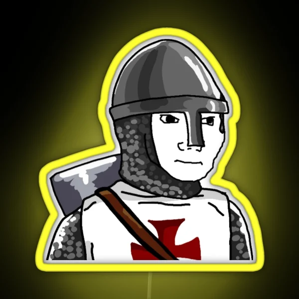 Templar Wojak RGB Neon Sign