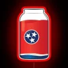 Tennessee moonshine-inspired neon sign in vibrant RGB color accents