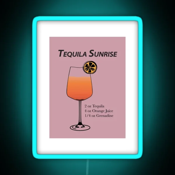 Tequila Sunrise RGB Neon Sign