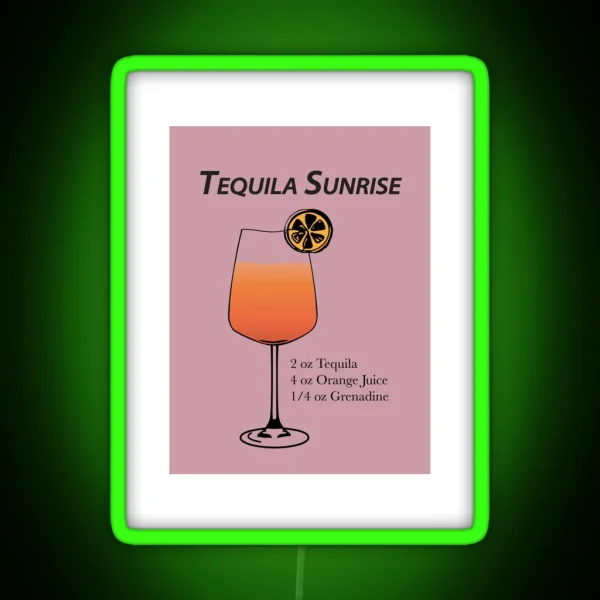 Tequila Sunrise RGB Neon Sign
