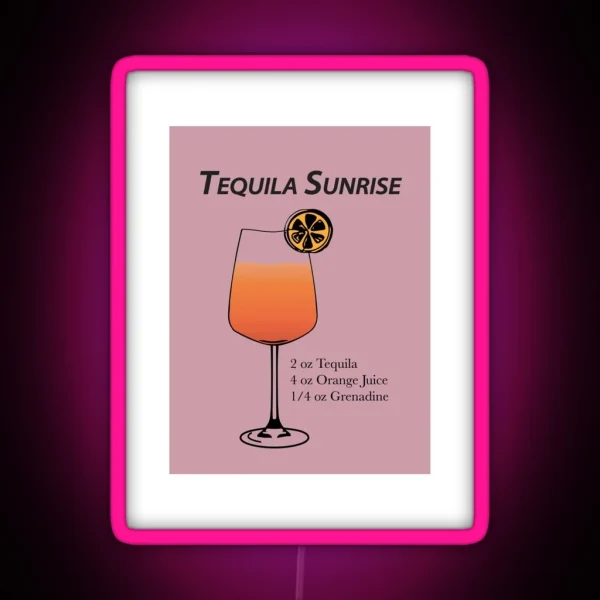 Tequila Sunrise RGB Neon Sign