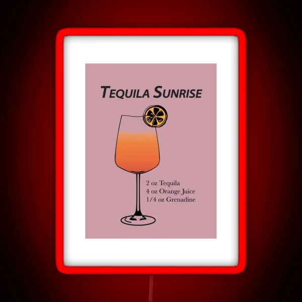 Tequila Sunrise RGB Neon Sign