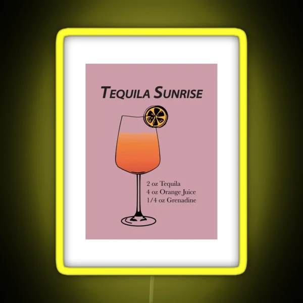 Tequila Sunrise RGB Neon Sign