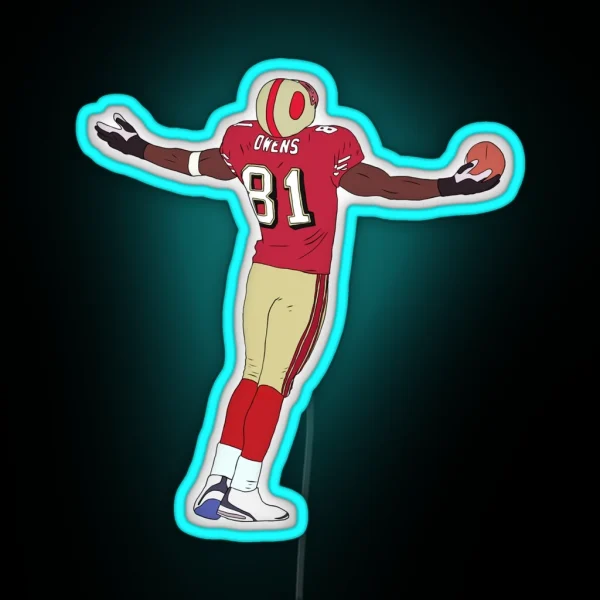 Terrell Owens Celebration RGB Neon Sign