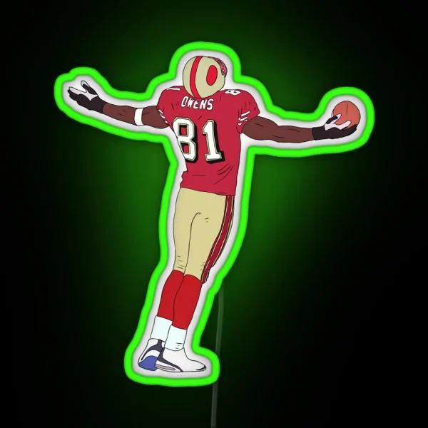Terrell Owens Celebration RGB Neon Sign