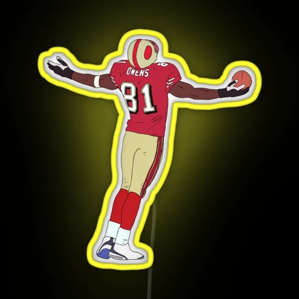 Terrell Owens Celebration RGB Neon Sign