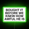 RGB Neon Sign, Tesla Critic's Witty Home Decor Statement Piece.