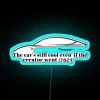 Tesla Fan Room Decor, Dark Rgb Neon Sign, Luxury Illumination Accessory