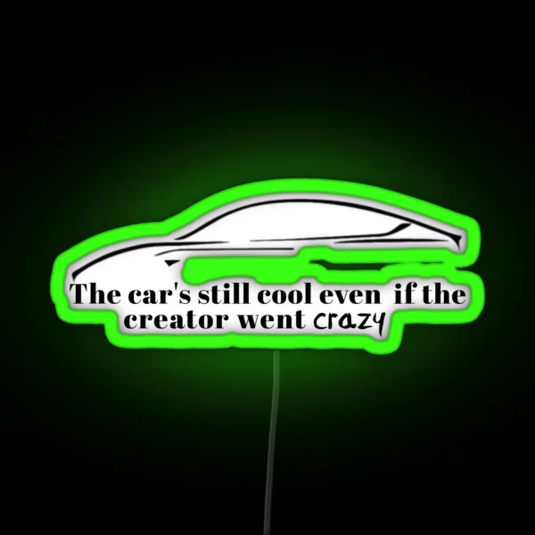 Tesla Bumper Dark RGB Neon Sign