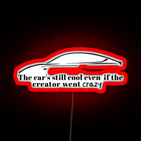 Tesla Bumper Dark RGB Neon Sign