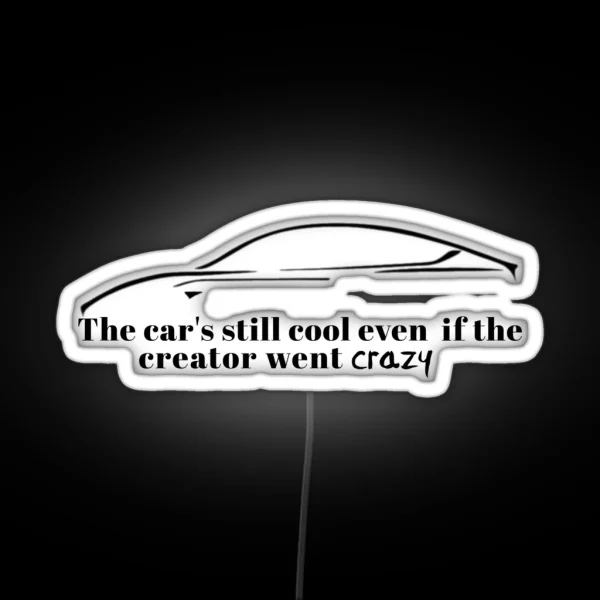 Tesla Bumper Dark RGB Neon Sign