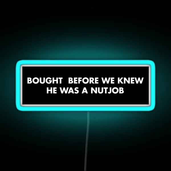 Tesla Bumper Led Bought Before We Knew He Was A Nutjob RGB Neon Sign