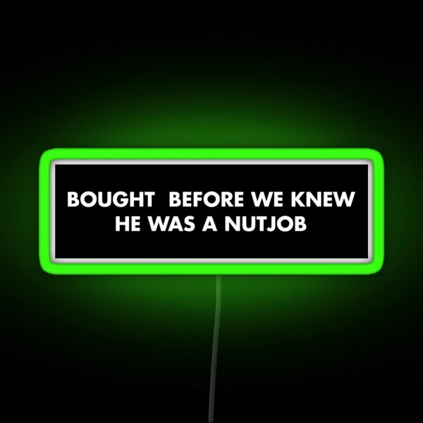 Tesla Bumper Led Bought Before We Knew He Was A Nutjob RGB Neon Sign