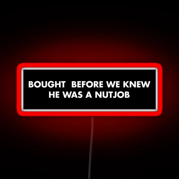 Tesla Bumper Led Bought Before We Knew He Was A Nutjob RGB Neon Sign