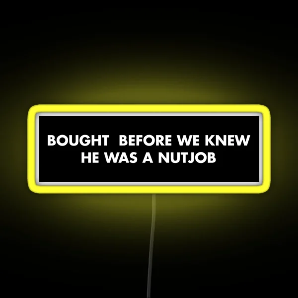 Tesla Bumper Led Bought Before We Knew He Was A Nutjob RGB Neon Sign