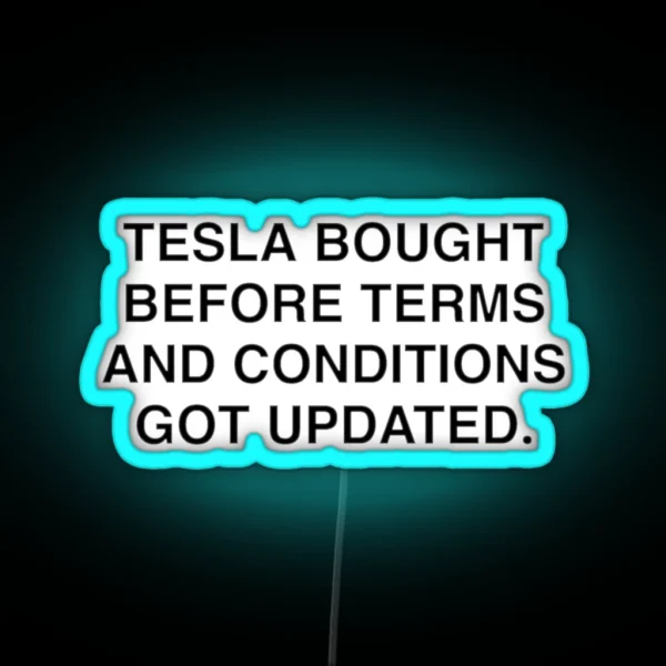 Tesla Bumper Led Elon Musk RGB Neon Sign
