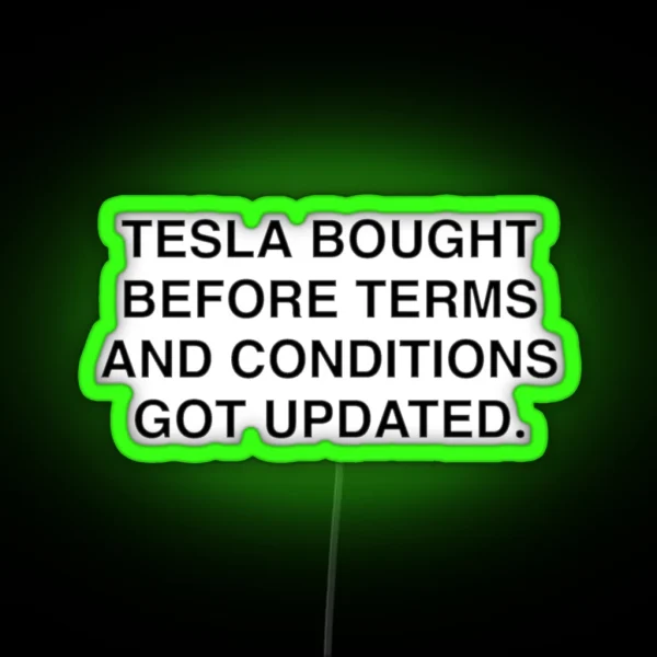 Tesla Bumper Led Elon Musk RGB Neon Sign