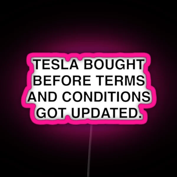 Tesla Bumper Led Elon Musk RGB Neon Sign