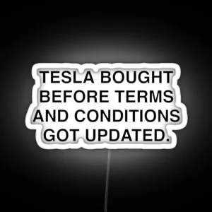 Tesla Bumper Led Elon Musk RGB Neon Sign