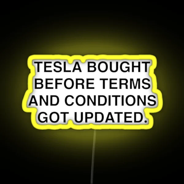 Tesla Bumper Led Elon Musk RGB Neon Sign