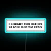 RGB Neon Tesla Sign for Fans of Electric Visionary Elon Musk