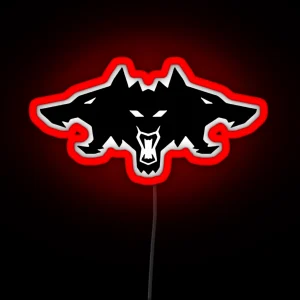 Tesla Cyber Beast Three Headed Wolf Silhouette 8k UHD RGB Neon Sign