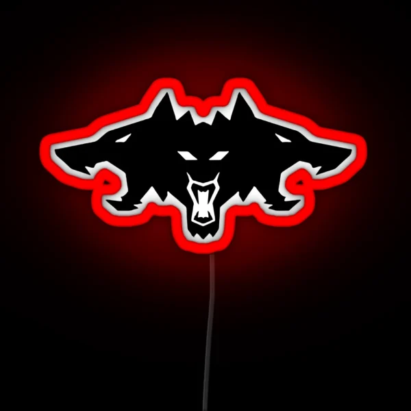 Tesla Cyber Beast Three Headed Wolf RGB Neon Sign