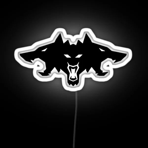 Tesla Cyber Beast Three Headed Wolf RGB Neon Sign
